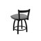 Holland Bar Stool Co 18" Low Back Swivel Vanity Stool, Black Wrinkle, Canter Grey Seat 82118BW007 - alternate 5